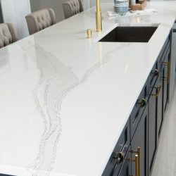 modern kitchen with granite counter top