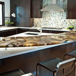 modern kitchen with quartz counter top