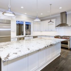 modern kitchen with quartz counter top