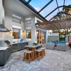 modern outdoor kitchen