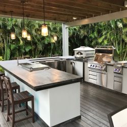 modern outdoor kitchen