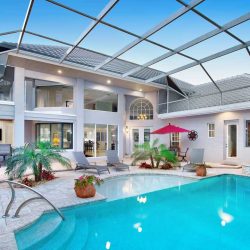 pool with lanai cage